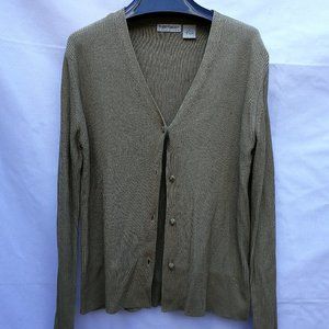 BARRY BRICKEN COLLECTION 100% Silk Jacket Women Size: M/Gold